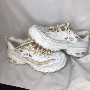 Skechers Shoes Womens Size 7.5 Floral Embroidered Air Cooled Memory Foam 11977